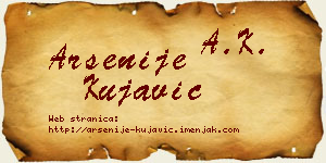 Arsenije Kujavić vizit kartica